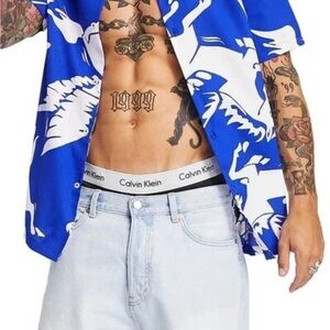 ASOS Blue and White Pegasus Button Up Men’s XL Shirt